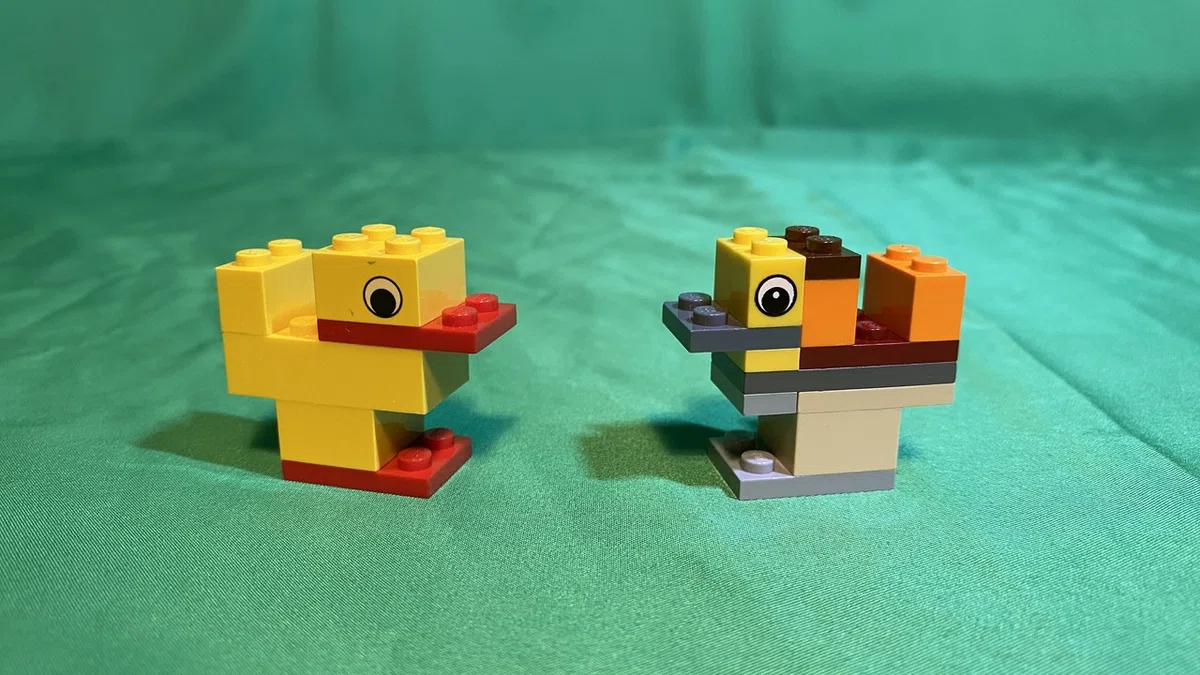 アヒル」と「コマドリ」ご対面／LEGO活｜おかだ