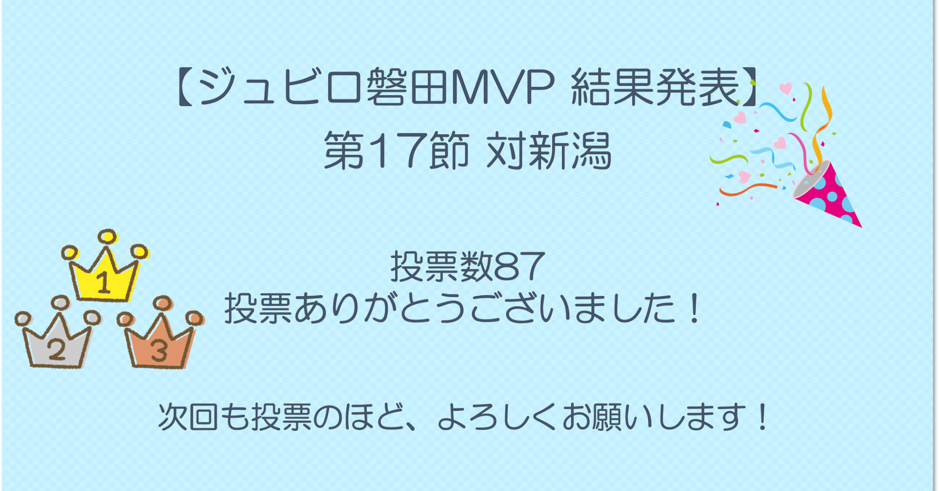 ジュビロ磐田mvp 結果発表 第17節 対新潟 コメント紹介 そう Note ジュビロ磐田mvp 結果発表 第17節 対新潟 コメント紹介 そう Note