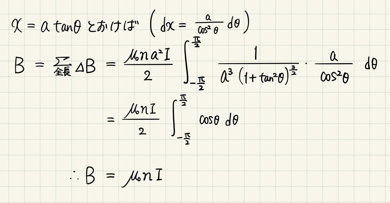 コンパコラム 4 磁束密度公式導出その2 Bw Physics Note コンパコラム 4 磁束密度公式導出その2 Bw Physics Note