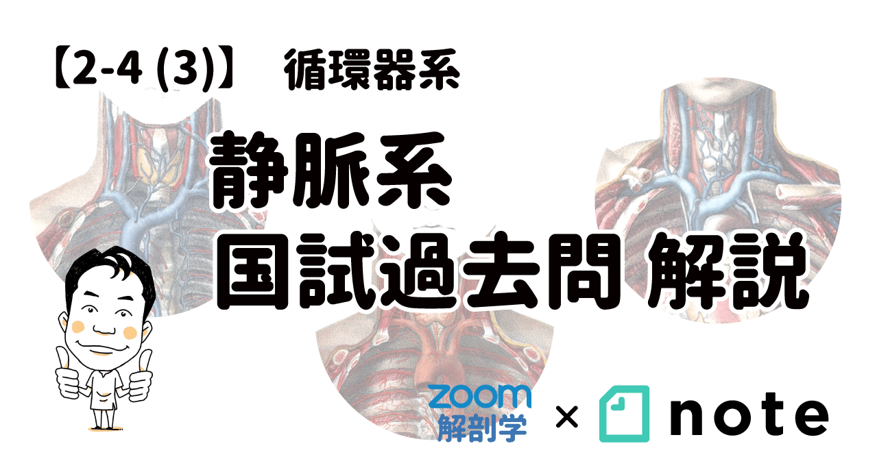 2 4 3 循環器系 静脈系 国試過去問 解説 黒澤一弘 Note