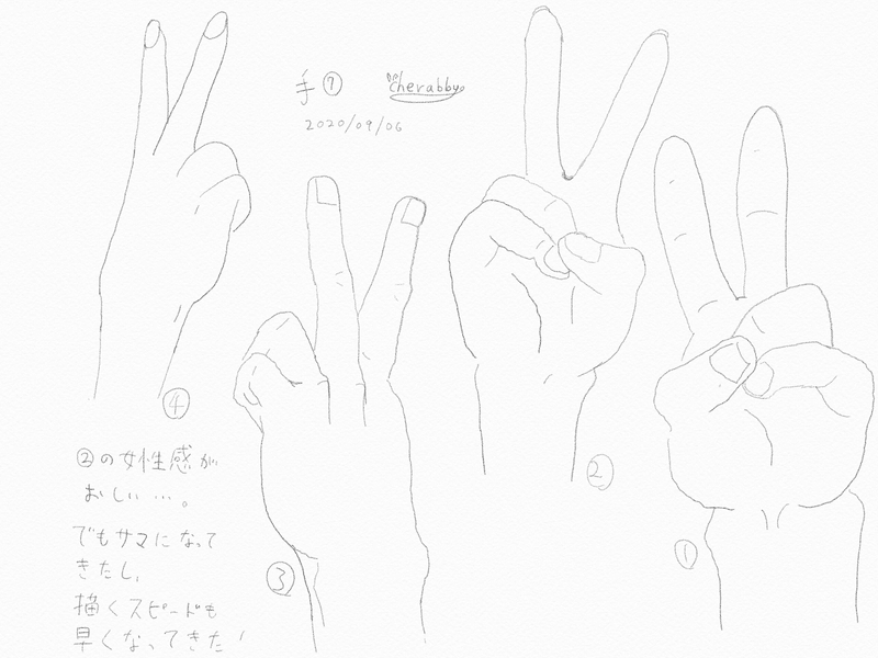 1週間手を描き続けたら Cherabby Note 1週間手を描き続けたら Cherabby Note
