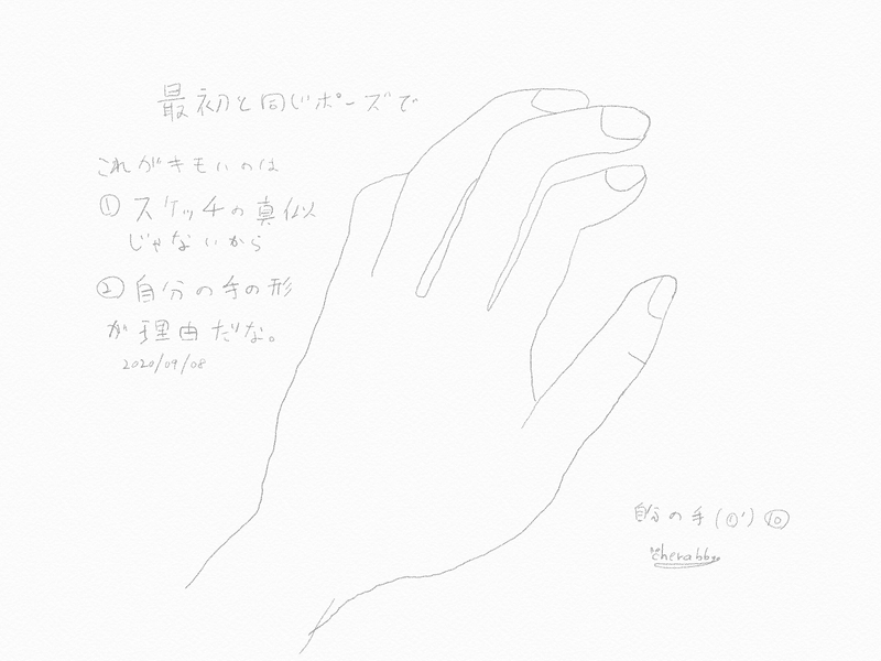 1週間手を描き続けたら Cherabby Note