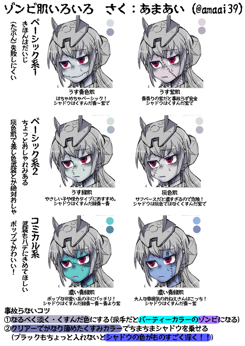 青肌 ツギハギ 1 12美少女プラモでゾンビ娘をつくろう 色決め編 かいてんちょっぷのーと Note