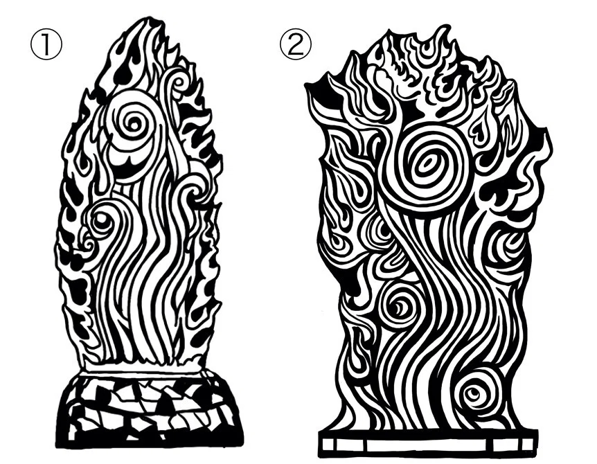 火焔光背イラスト比較