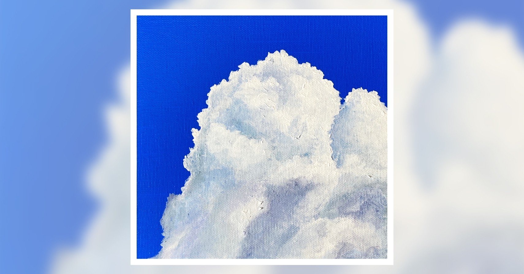 アクリル絵の具を使用した「夏の雲」の描き方 / 初心者が簡単に絵を