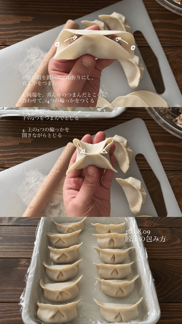簡単 時短の餃子包み ﾎ ｼ ﾛ Note