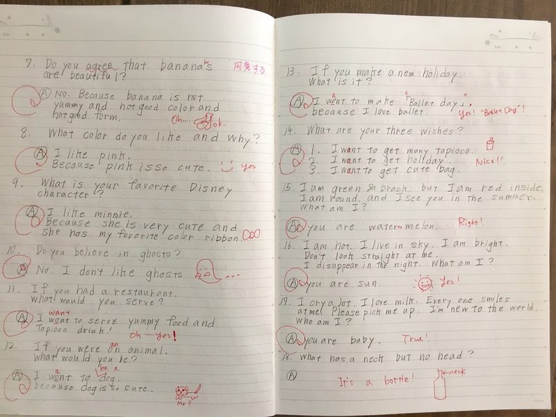 ライティングの練習 Oecのレッスン Azusa 英語学習のヒント Note