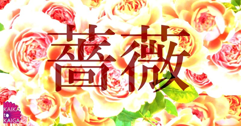 薔薇 という漢字 カイカトカイガ Note 薔薇 という漢字 カイカトカイガ Note
