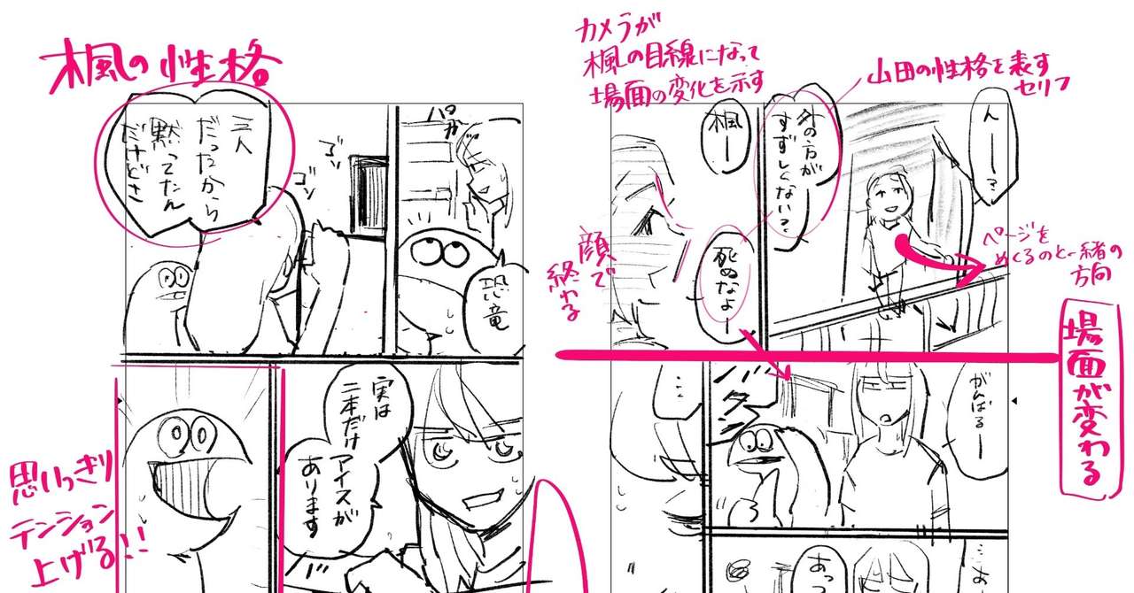 8ページ漫画のネームの作り方 ギャルと恐竜 を例にして 森もり子 Note