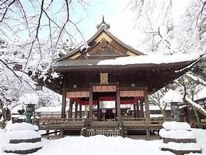 雪の金ヶ崎神宮