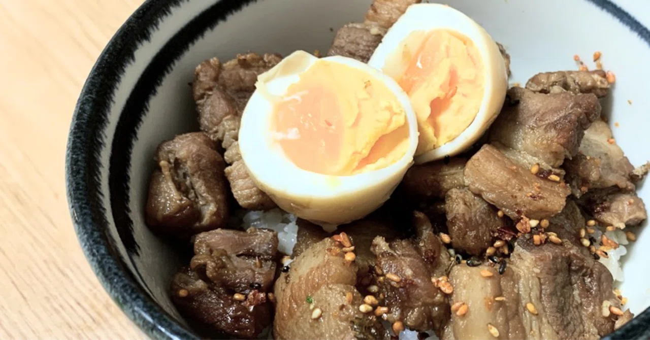 [RECIPE] Dad's dinner: Lu Rou Fan-style braised pork rice bowl.｜元料理長のレシピ帳