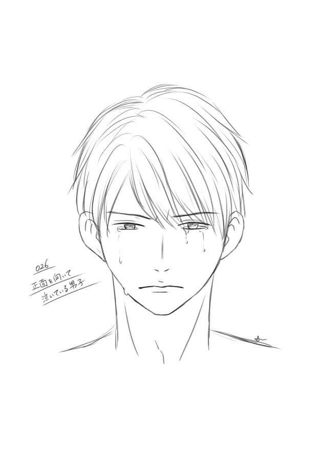 絵の練習 その9 泣いている顔 アン Note