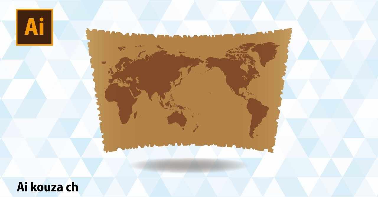 素材配布 古地図 イラレ講座note Note