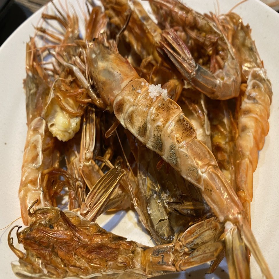 緑色のタマゴが渋い ガスエビ トラエビ のグリル Noriaki Kawanishi 田舎暮らしデザイナー Note