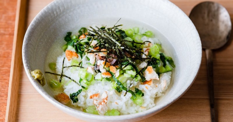 くせになっちゃう アンチョビ野沢菜茶漬け Reizoko Ni Almonde 冷蔵庫にあるもんで Note