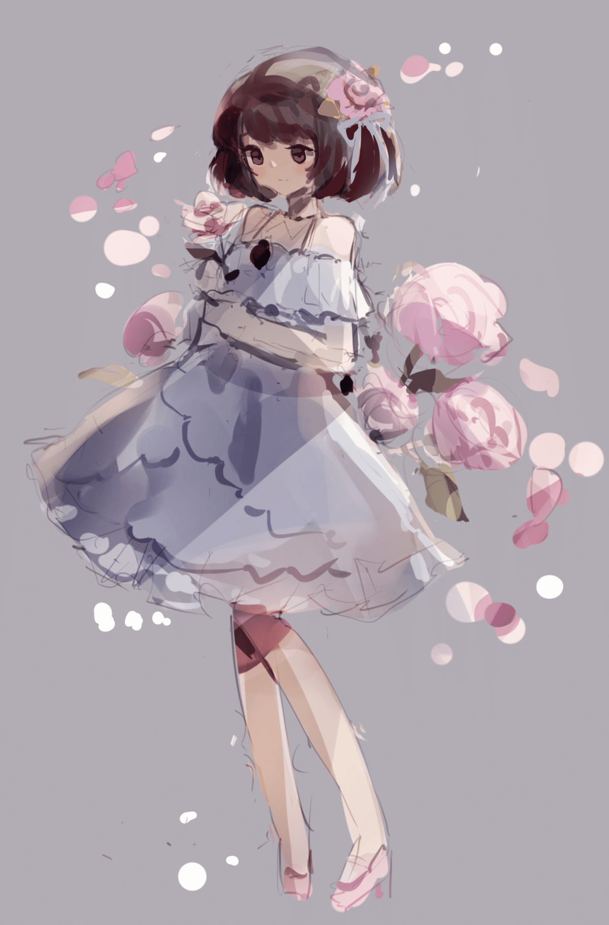 薔薇/女の子』メイキング解説|ゆきみしの❄️イラストレーター 薔薇/女の子』メイキング解説|ゆきみしの❄️イラストレーター