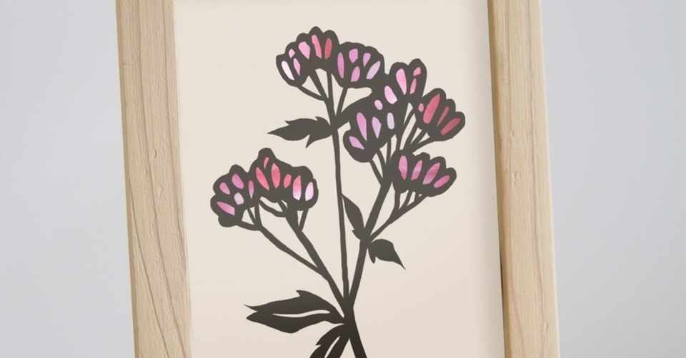 フリー図案no 065 藤袴 の切り絵 秋の七草 華色切絵 平石智美のカラー切り絵を楽しむnote Note