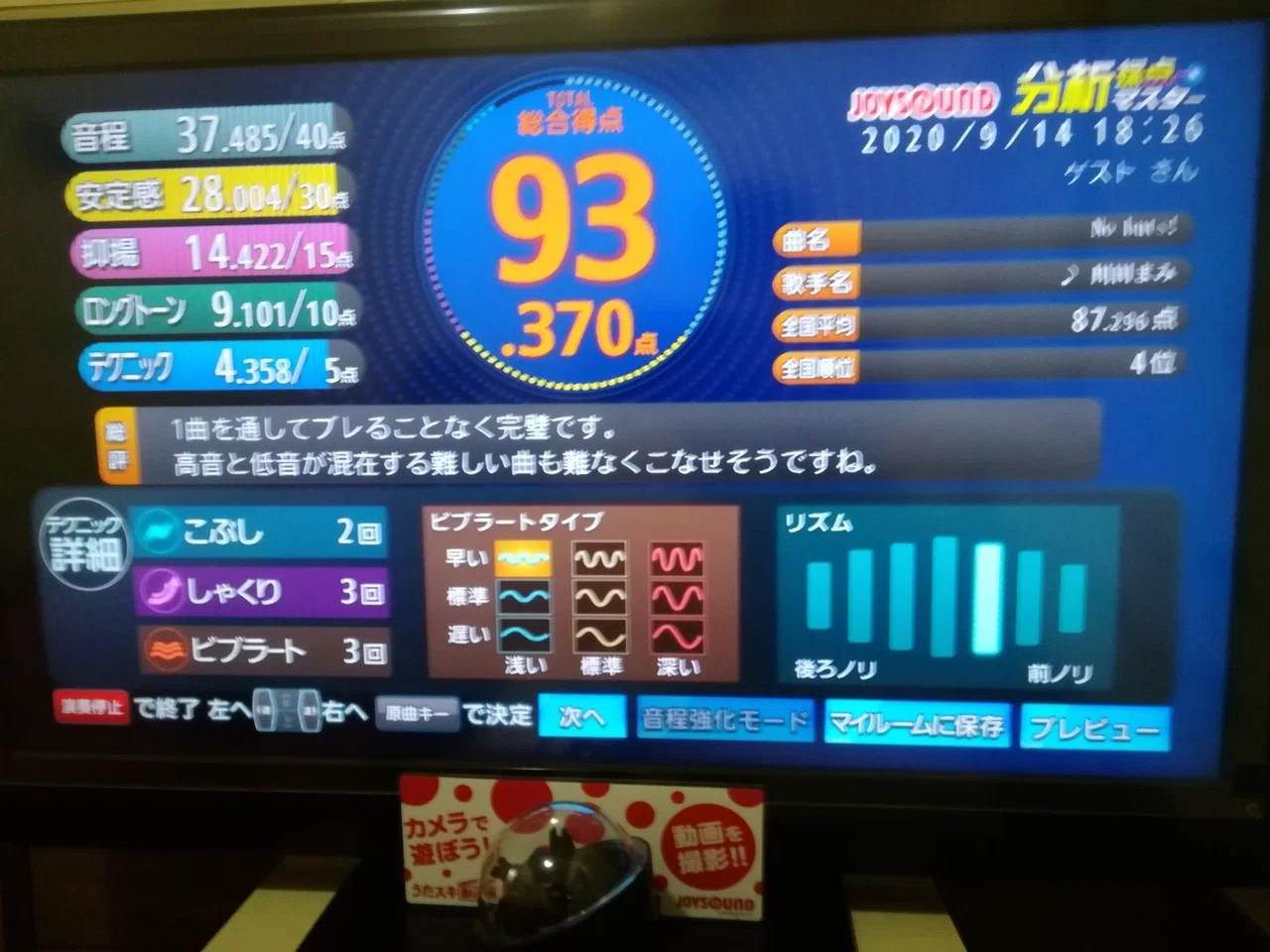 カラオケ記録 その3 Fm Note