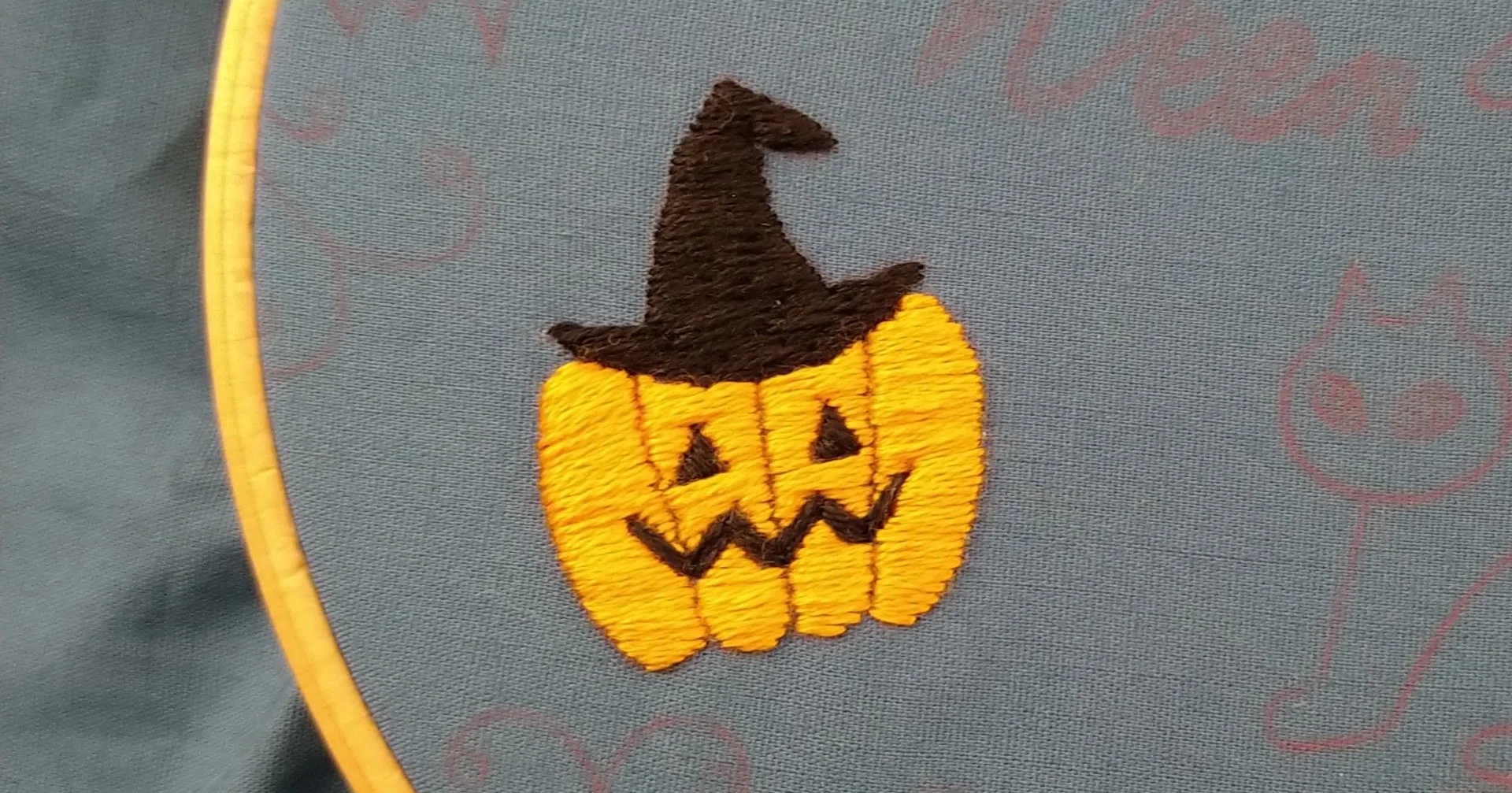 Halloween Embroidery Pattern* Step 2 ~Finishing the Jack-o