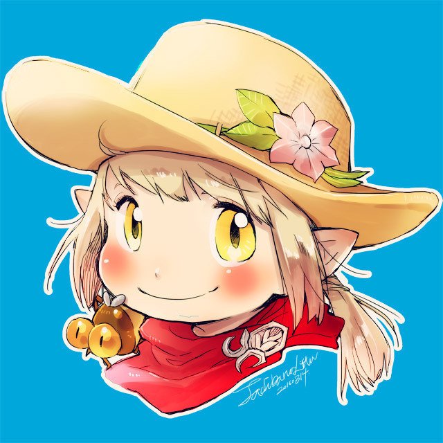 Ff14イラスト 麦わら帽子ララ 自キャラ絵 橘りた Note