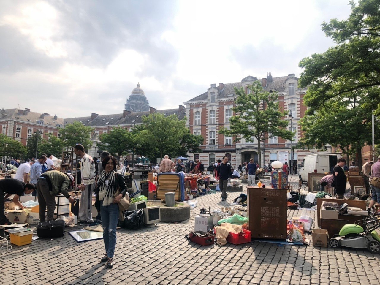 値下中‼️希少‼️ベルギーアンティーク木製折りたたみスツール