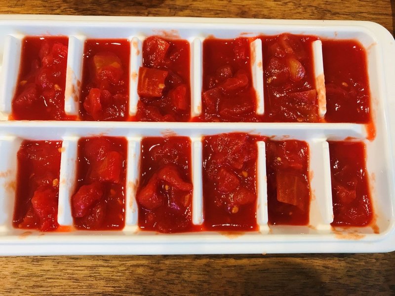 製氷皿トマトソース2