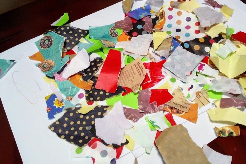 敬老の日 ちぎり絵の作り方 そりと Note