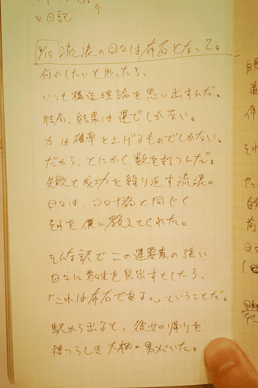 流浪の日々は布石となって 滑走路 Note 流浪の日々は布石となって 滑走路 Note