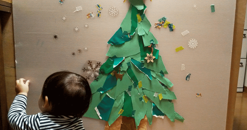 【クリスマス】薄型ツリーの作り方