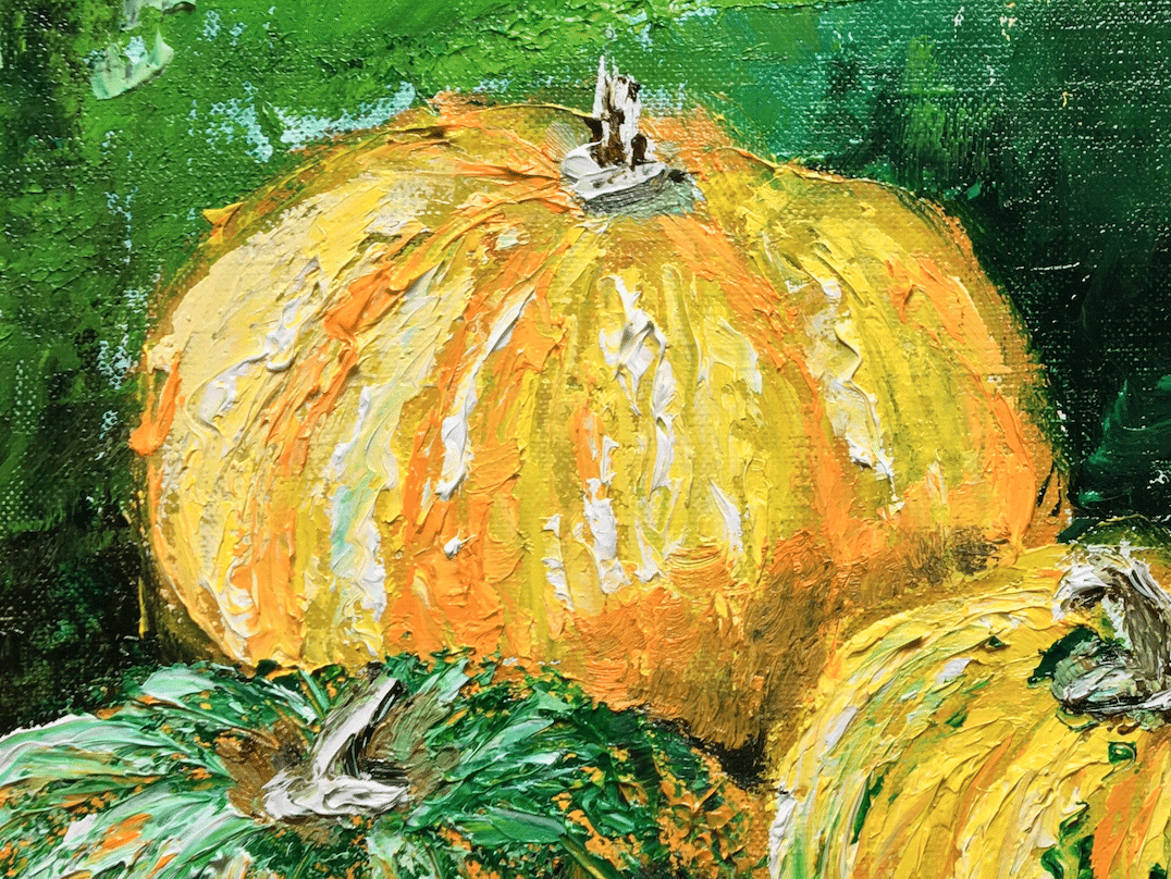 ハロウィンパンプキンの絵を描きました|芸術 絵画｜雨星立夏 Rikka