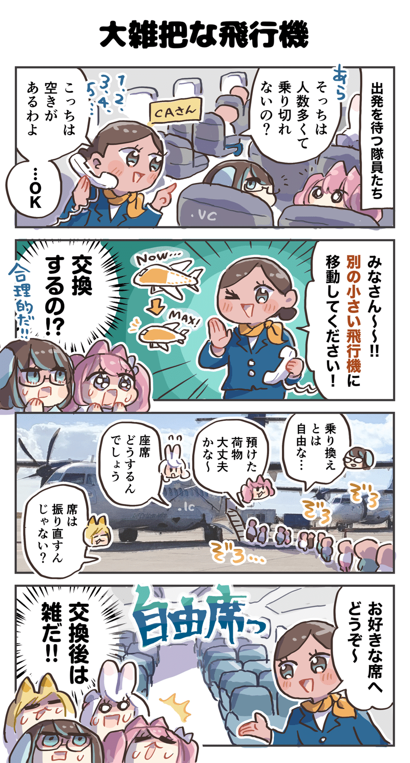 4コマ漫画 大雑把な飛行機 4コマ漫画 どめいん島巡り Note