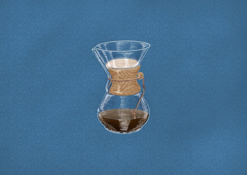 ガラス製コーヒーメーカーchemex ケメックス のイラストを描きました アナログ風線画タッチ Akinori Washida Note