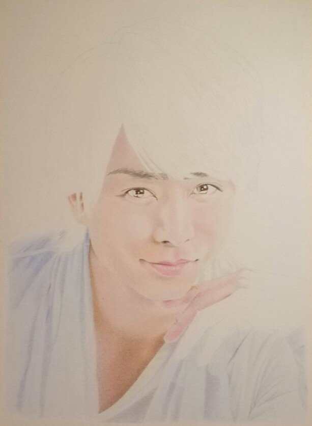色鉛筆画「櫻井翔さん」｜伊藤和哉 (元 ひよっこ色鉛筆画家)