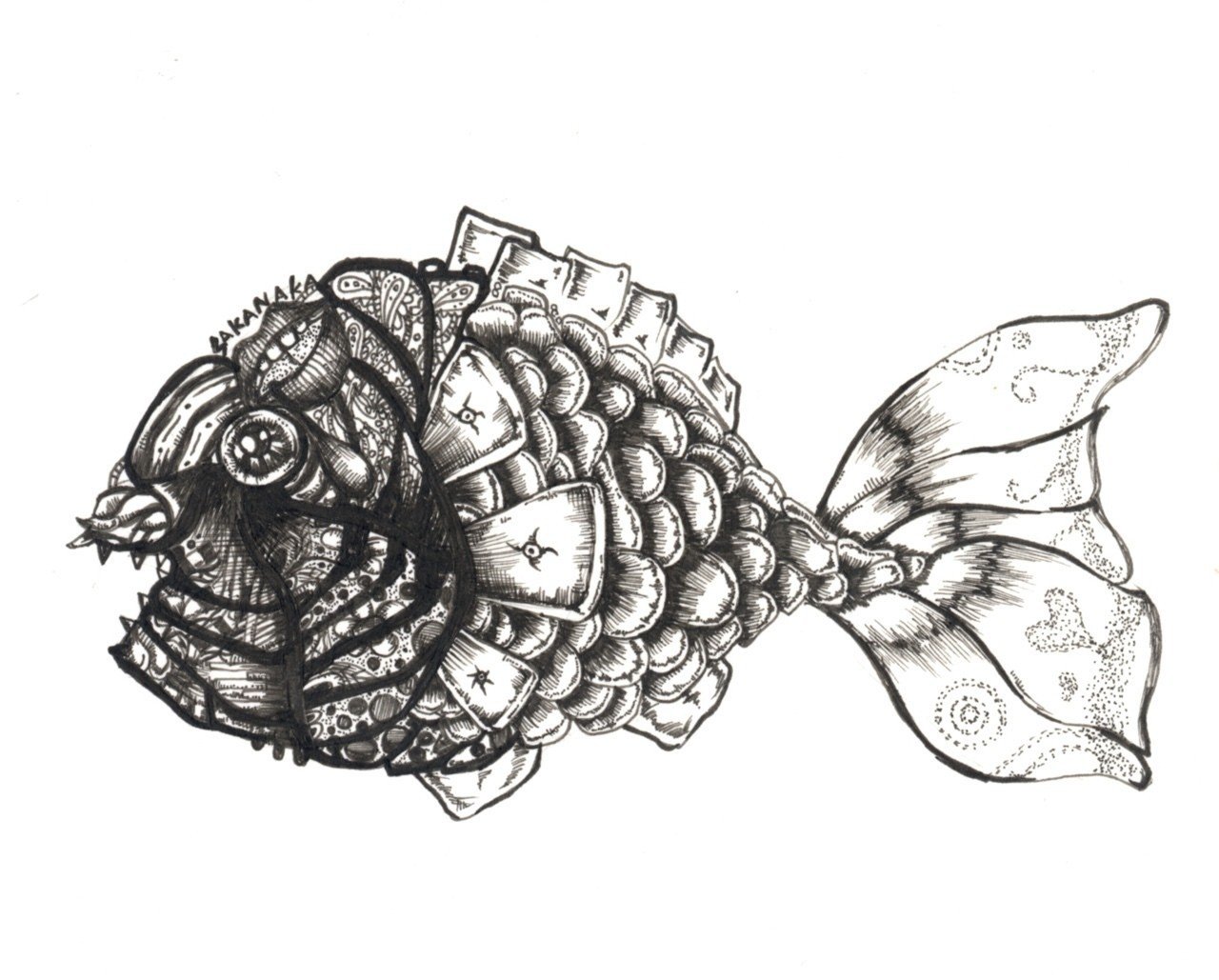 ペン画 生き物｜ぎまち