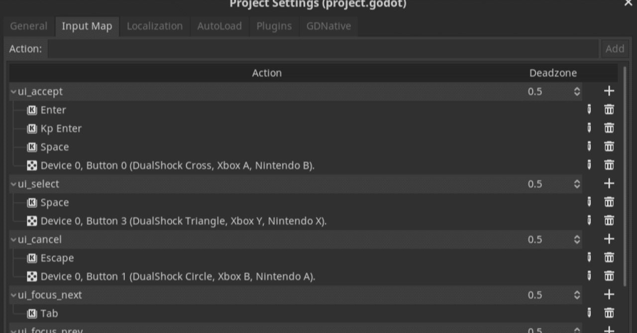 【Godot3.2】Input Actionsを理解する｜Gutterfly Farm