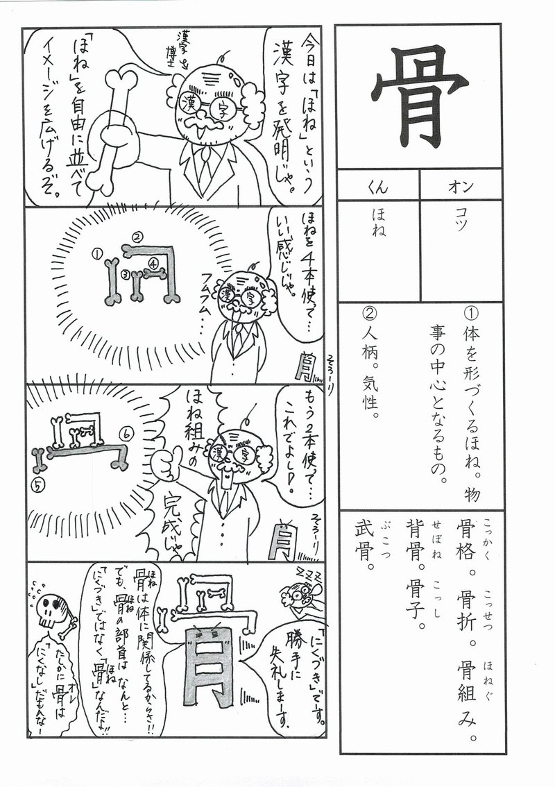 楽しく学び覚える漢字楽習 小学校６年生 骨 漢字博士登場 漢字の ほね を発明するも 部首にくづき 月 さんに忍び込まれて の 巻 Sun Sunny D01 Note