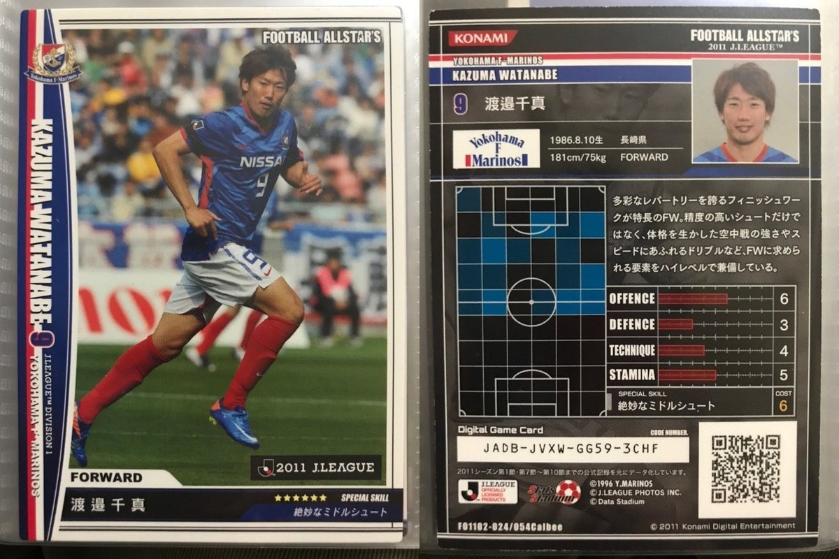 FOOTBALL ALLSTARS 2012 J.LEAGUE 未開封