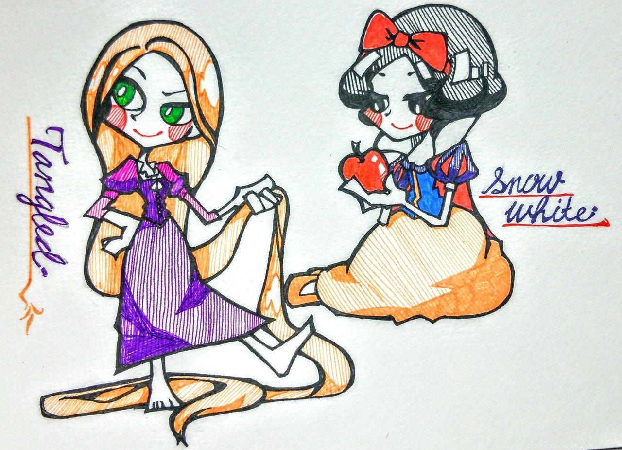 ラプンツェルと白雪姫🍎｜hanamin