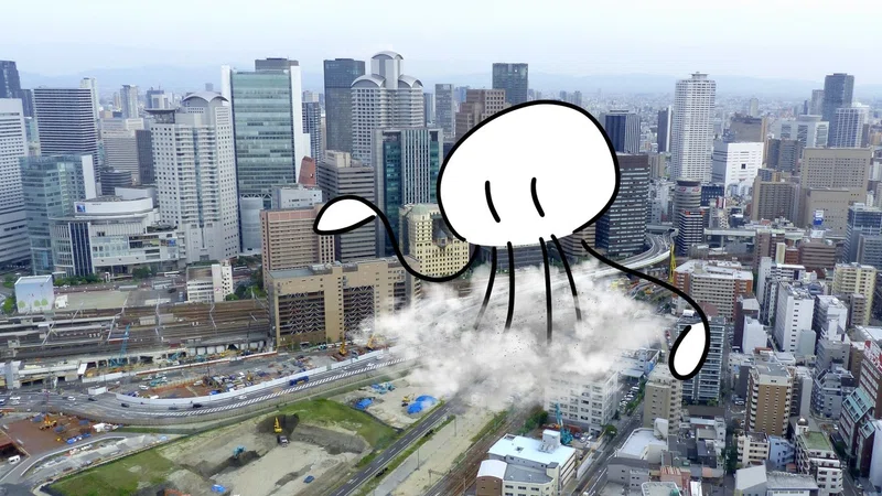 クラゲちゃんを降臨させてみよう Photoshopで巨大生物を合成する フジノタカシ Note