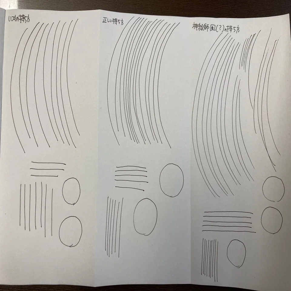はじめて 絵を描きはじめて約39日目 クセの強いペンの持ち方 日々ひみつ Note