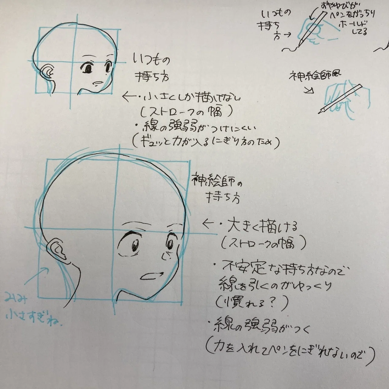 はじめて 絵を描きはじめて約39日目 クセの強いペンの持ち方 日々ひみつ Note