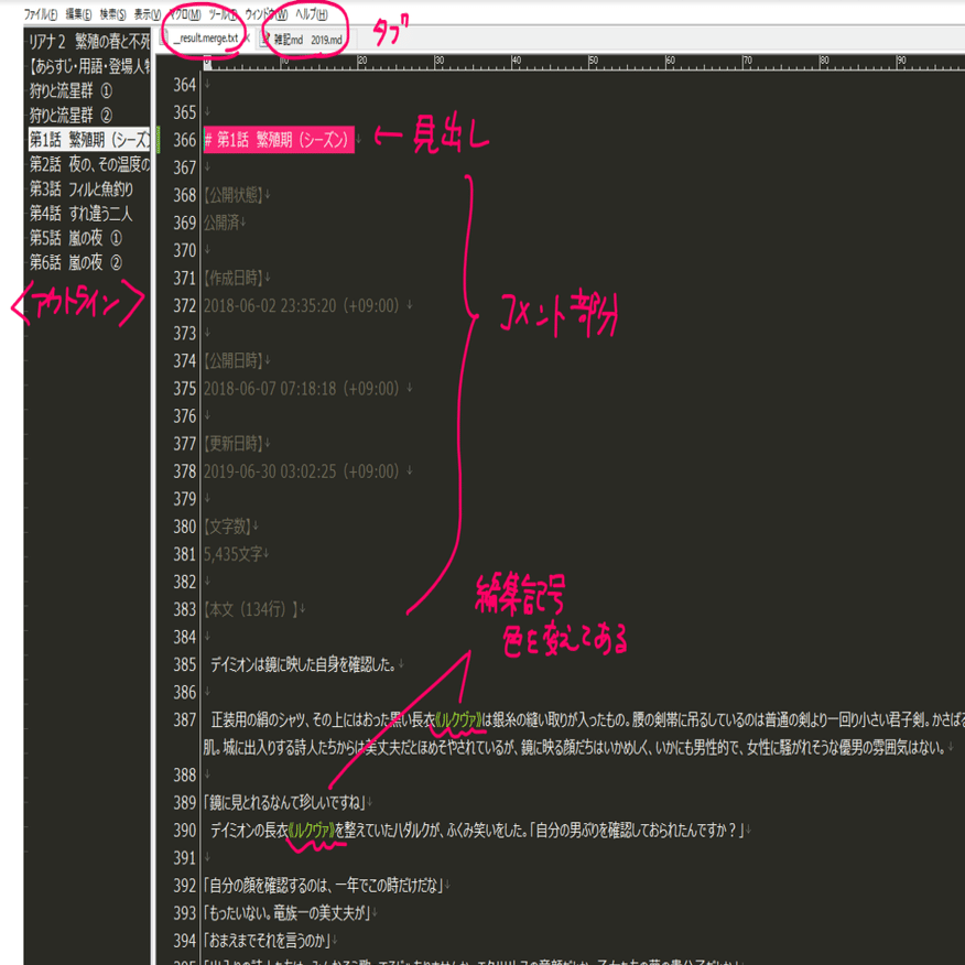 長編小説を書くのにテキストエディタ Mery が便利 おすすめの使いかた 西フロイデ Note