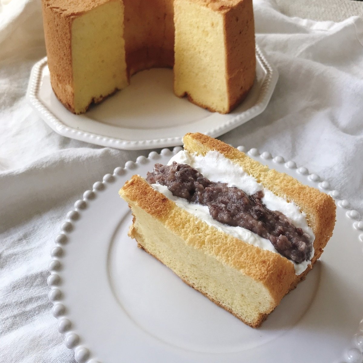 あんページ、パンケーキ、ケーキ、シフォンケーキ、サンド他 発酵✖️発酵 自家製お味噌で米粉シフォンケーキ発酵あんこ