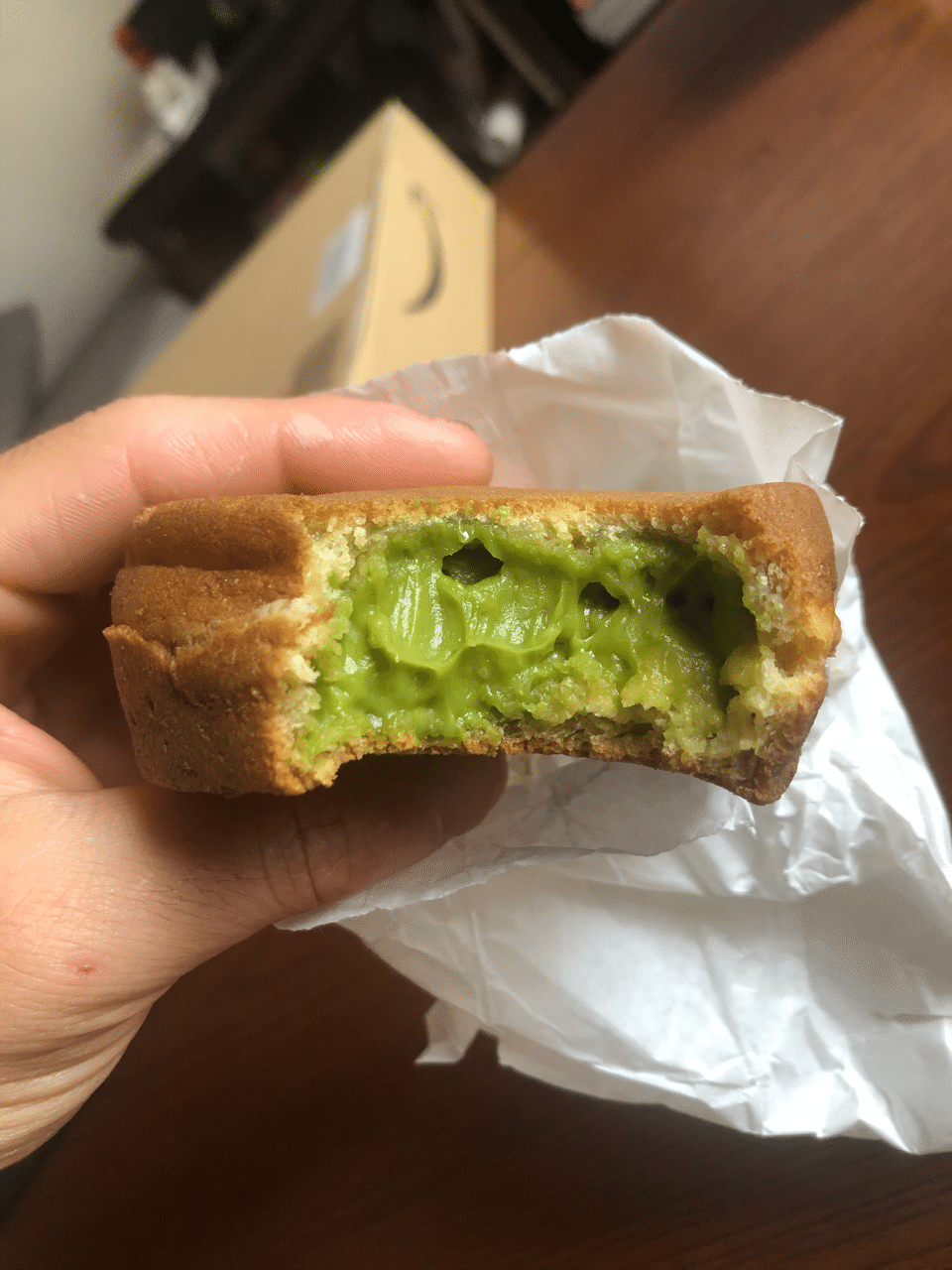 大判焼き 抹茶クリーム味 左右田真司のテングマンショー Note