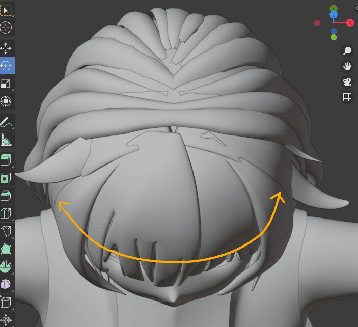 Blender モデリング初心者が女の子を作って動かすまでの備忘録 7 髪 こあろ Note