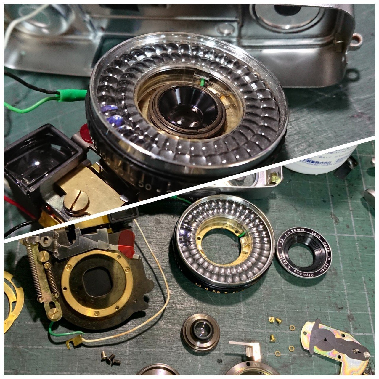 今日もカメラの修理中 一見キレイなカメラでも50年ぐらい前のカメラですからどうして手を入れないといけません カメラ修理 解体から始まり 磨き 塗装 組み立て 調整とやらないといけないことがたくさんあり ごん色カメラ Note