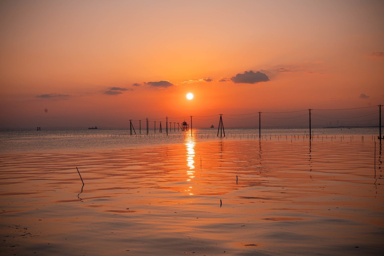 海風景　引き取りのみ 木更津は江川海岸の夕暮れ｜O太郎│urban photographer