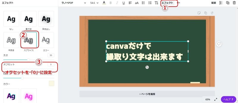 簡単 3ステップ Canvaだけで 縁取り文字 を作る方法 作り方解説 ばんばんよしこ 手帳講座 起業女子向けsns講座 Note