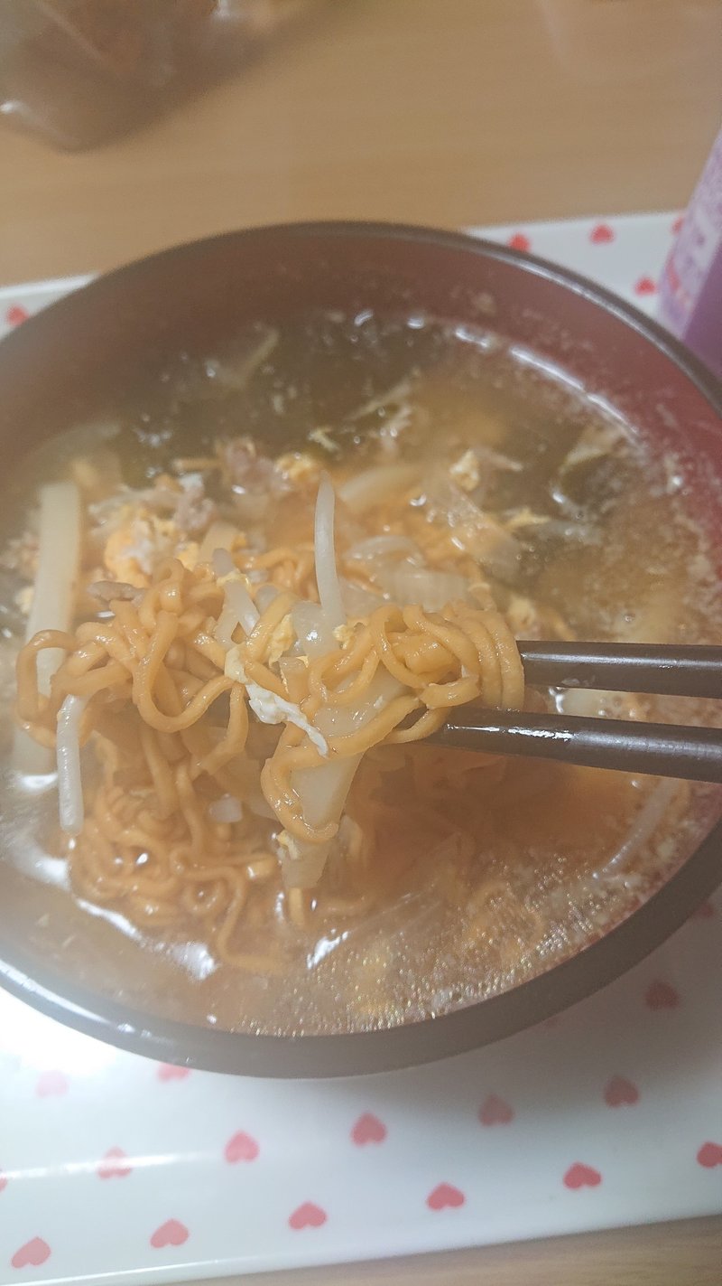 二飯31 無印良品のキムチ味ミニラーメンアレンジ 熊代みぃ Note