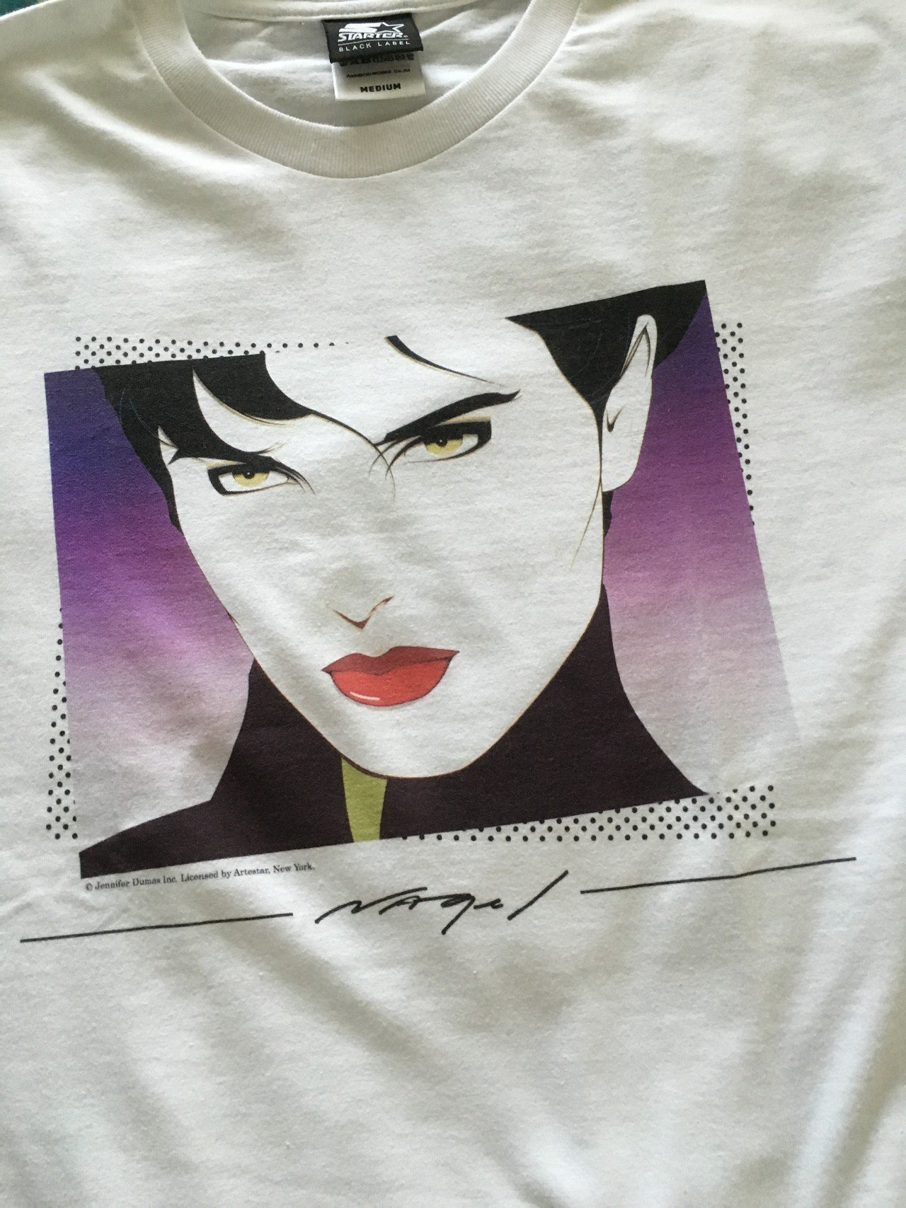 Duran Duranのrioのジャケも担当していたパトリック ナゲルによるお気に入りのtシャツ 90年代位までのノエビアのイラストにも相通じるクールビューティー感 浅野公喜 コウキシャウト Kouki Shouts To The World Note